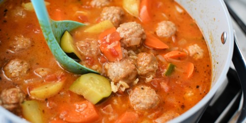 Make This Easy Albondigas Soup (Mexican Meatball Soup) Using Frozen Meatballs!