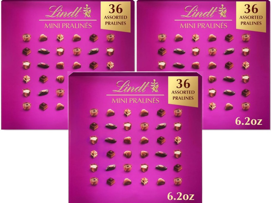 3 boxes of Lindt Pralines Chocolates