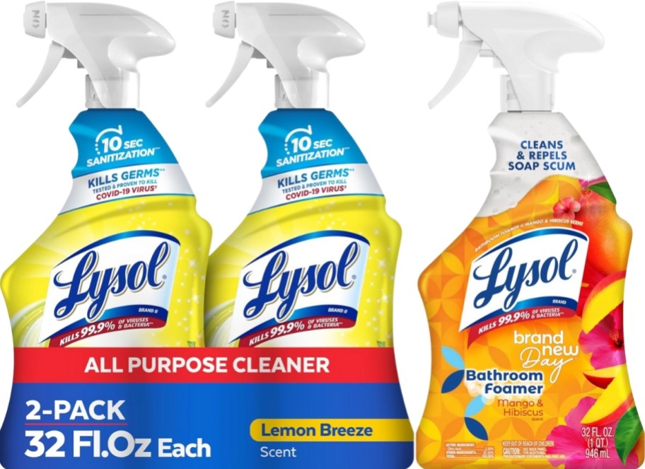 two pack of spray cleaners with a single spray cleaner