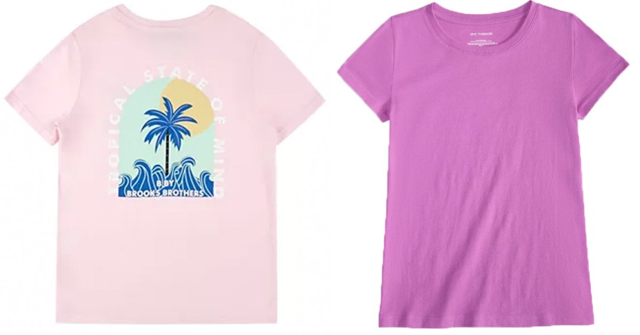 pink and purple kids tees 