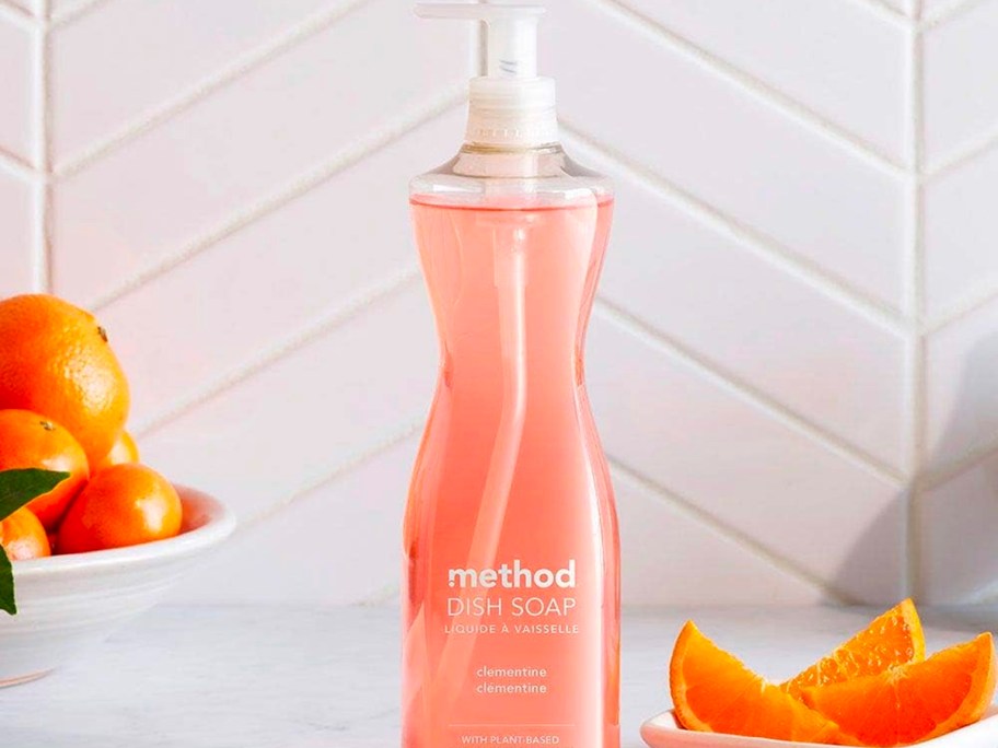 method tangerine dish soap on counter