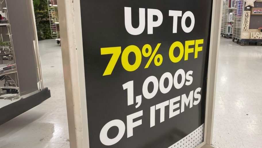michaels 70% off clearance event