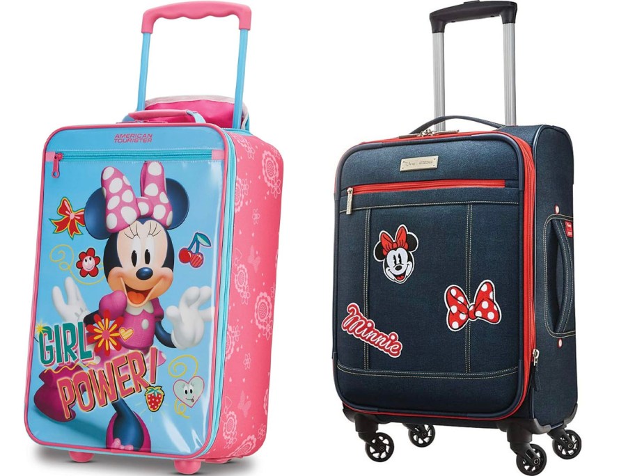 two minnie mouse luggage pieces 
