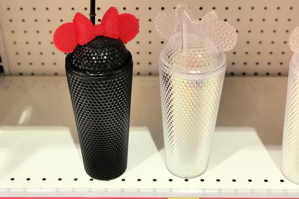 black and clear minnie mouse tumblers
