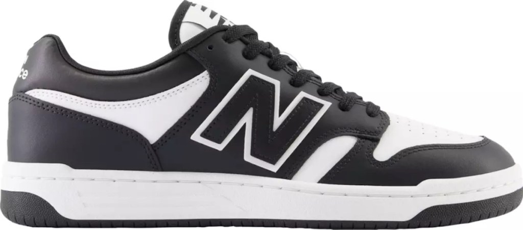 Stock photo of black and white new balance sneaker 