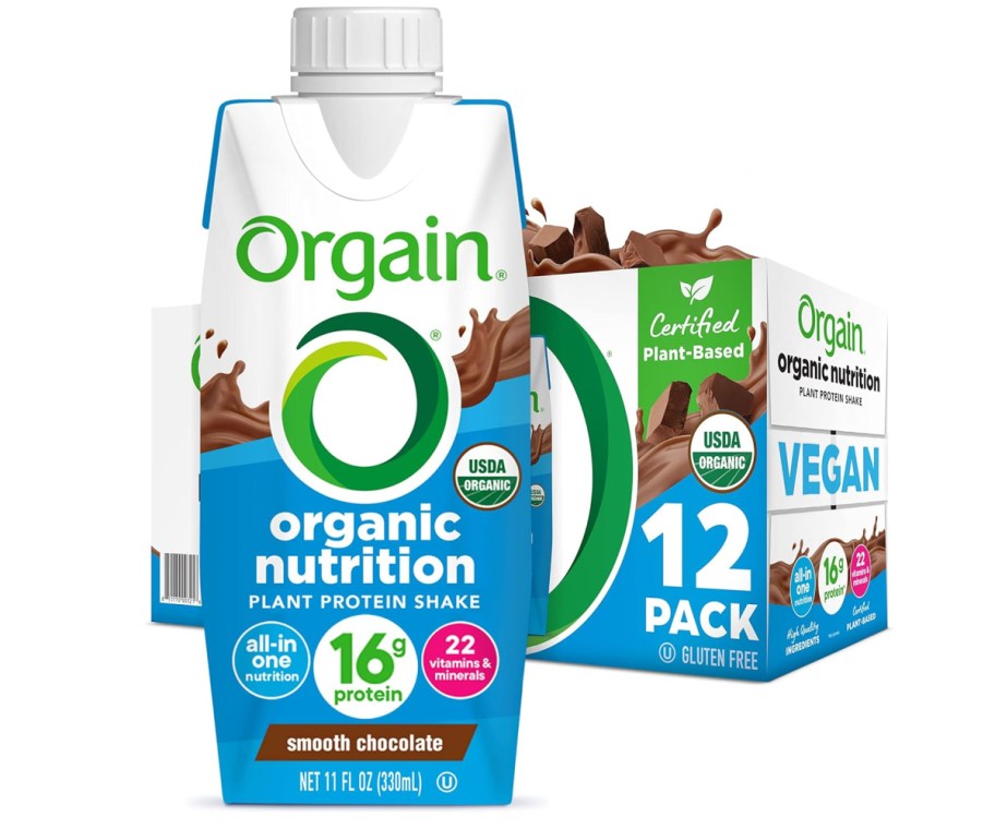 orgain smooth chocolate protein shakes