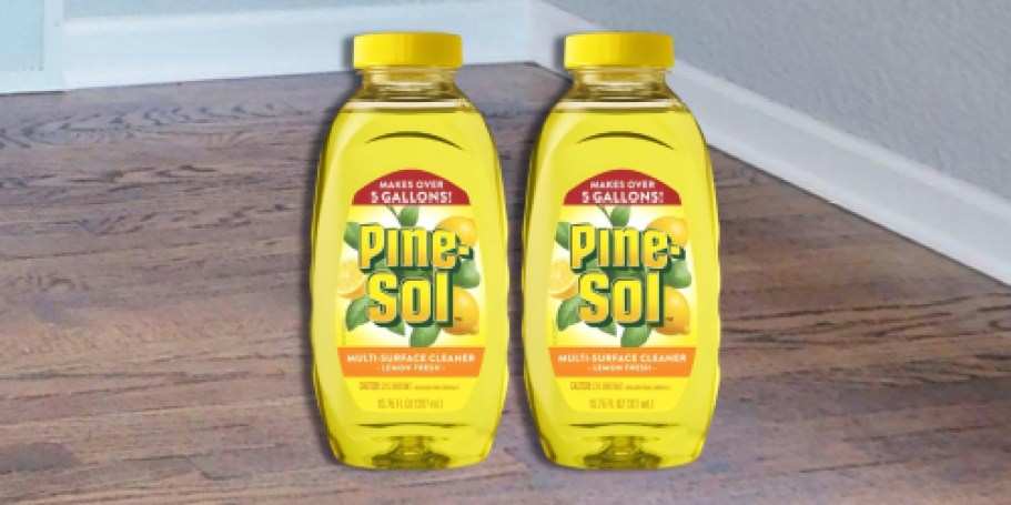 TWO Pine-Sol Multi-Surface Concentrated Cleaners Just $5.99 on Amazon | Makes 10 Gallons of Cleaner
