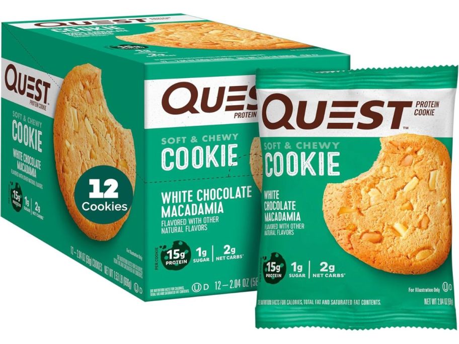 Quest white chocolate macadamia cookie packs