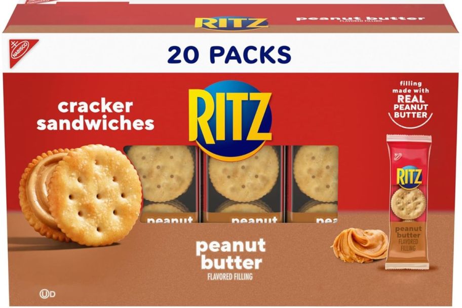 Ritz Peanut Butter Crackers 20-Count Snack Pack Only $5.59 Shipped on ...