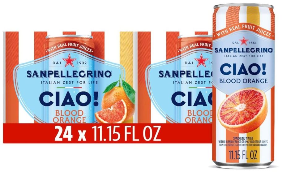 Sanpellegrino CIAO Blood Orange Sparkling Water 24 pack box