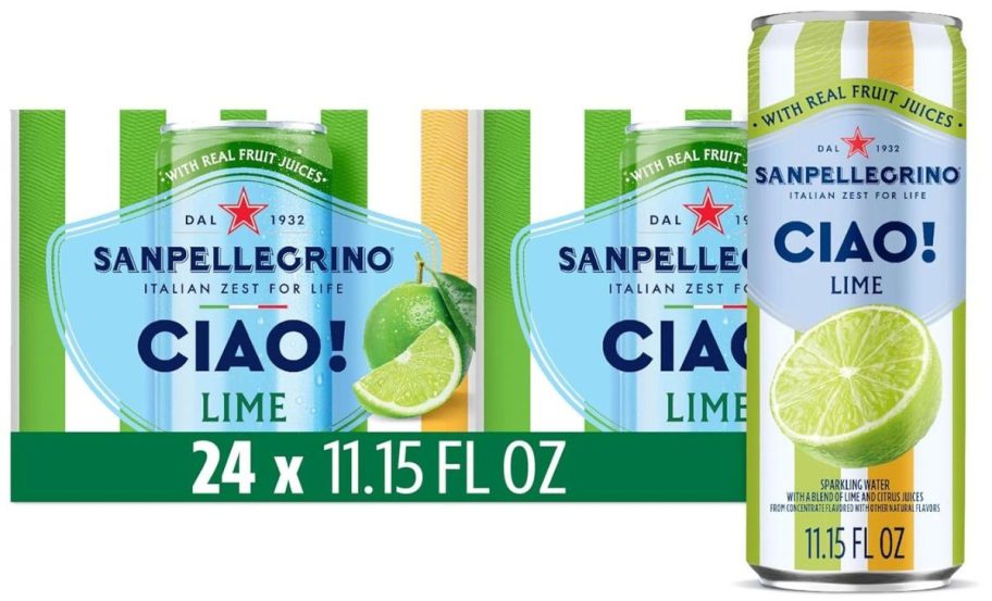 Sanpellegrino CIAO Lime Sparkling Water 24-Pack box
