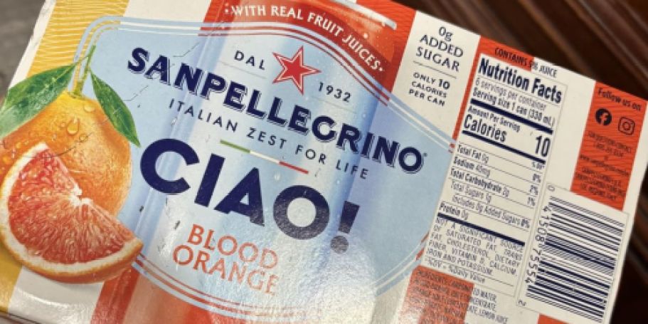 Sanpellegrino CIAO Sparkling Water 24-Pack Just $13.71 Shipped on Amazon (57¢ Per Can!)