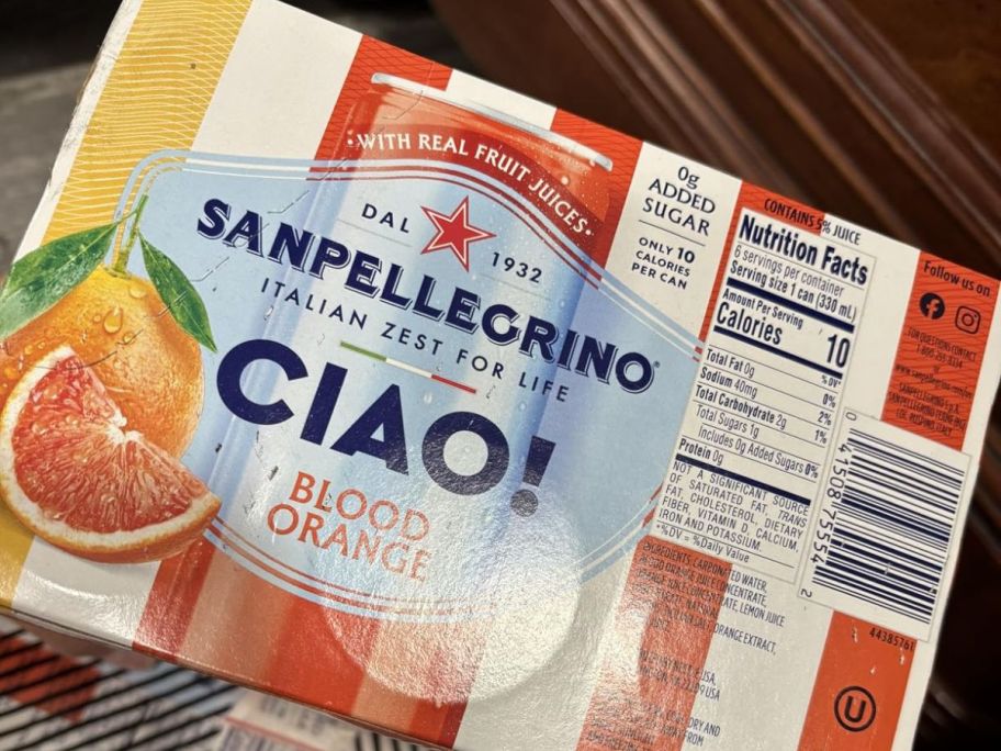 Sanpellegrino CIAO Blood Orange Sparkling Water box