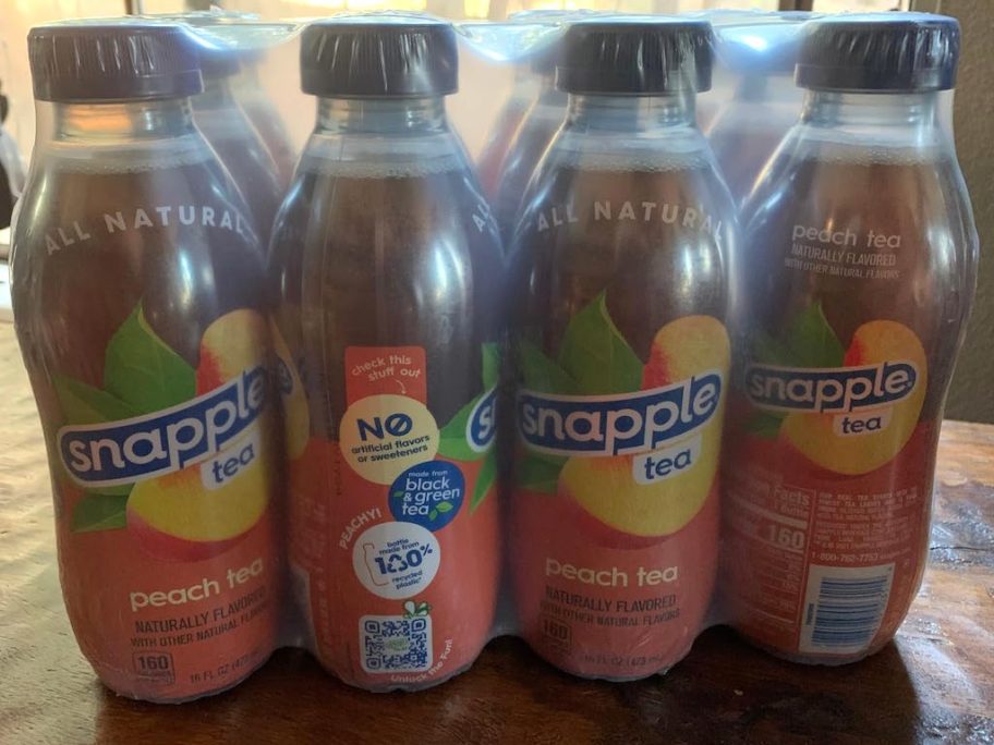 Snapple Peach Tea 12-Pack Just $9.48 Shipped on Amazon | Just 79¢ Per Bottle!