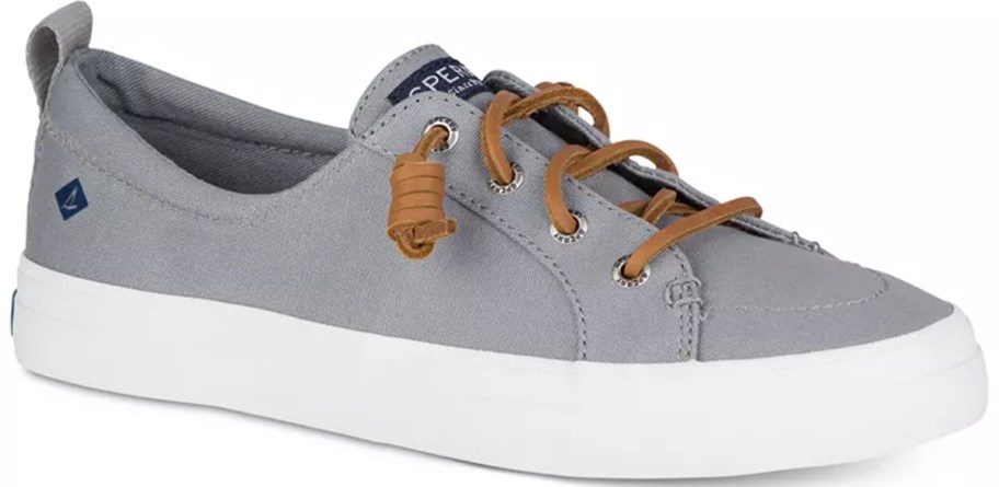 gray and white sperry womens shoe