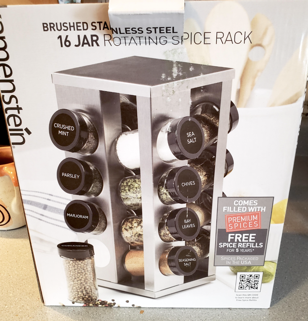 Revolving Spice Rack Just 17 59 On Amazon Includes 16 Spices FIVE   Spice Rack In Box  