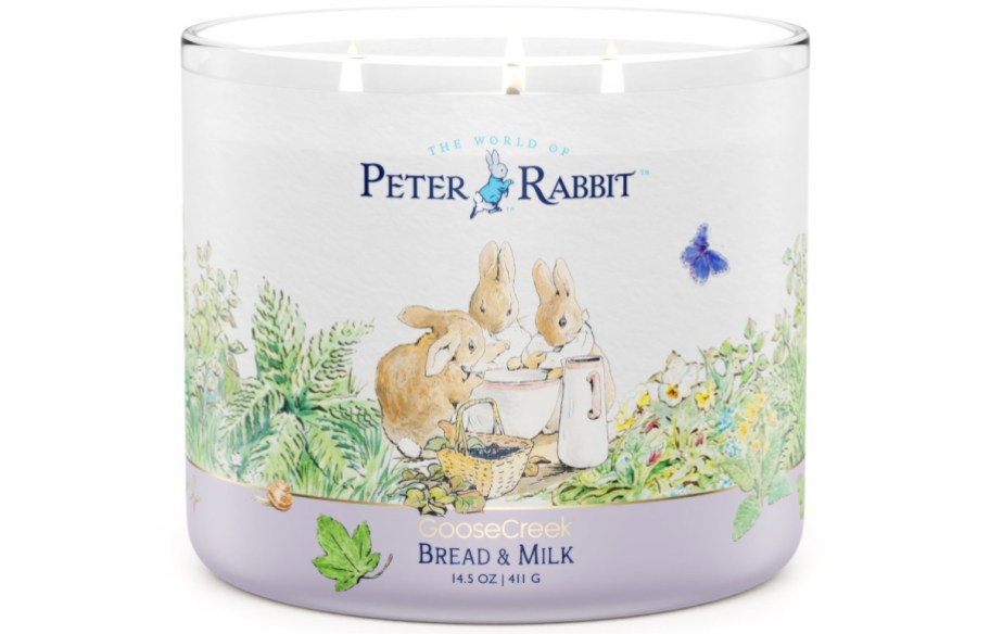 stock image of Goose Creek Peter Rabbit Bread and Butter 3-Wick Candle