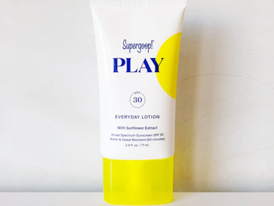 supergoop play spf 30 sunscreen stock image