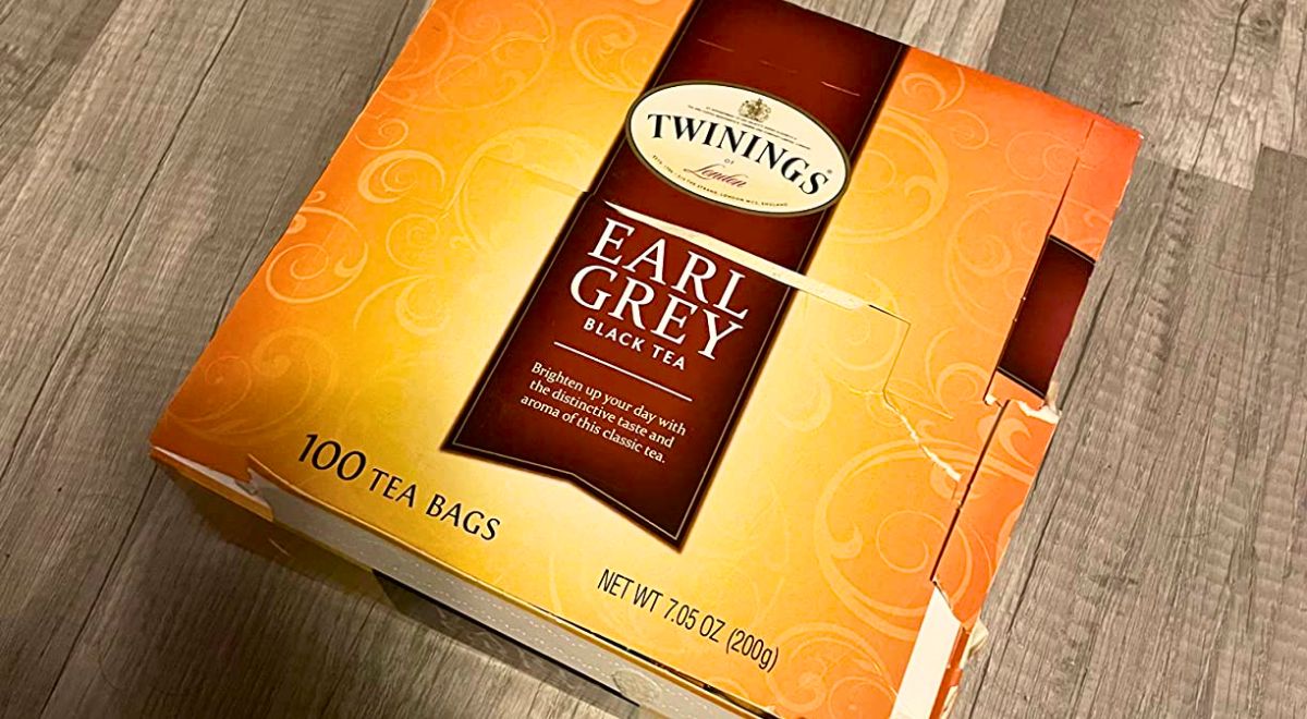 a 100 count box of twinings earl grey tea bags