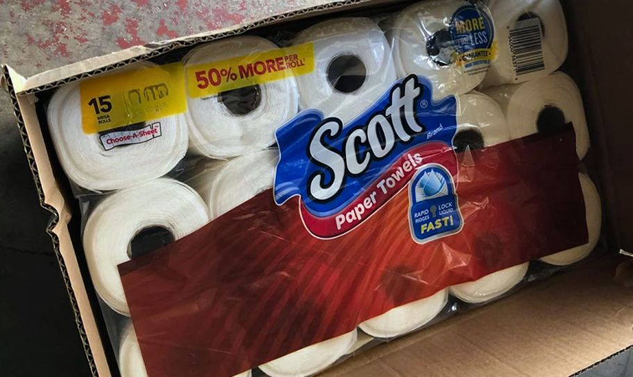 Scott Paper Towels 30-Pack Double Rolls Only $20 Shipped on Amazon | Just 67¢ Each