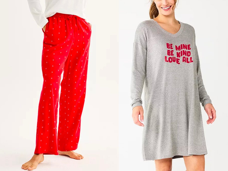 Women's Sonoma Goods For Life® Velour Long Sleeve Pajama Shirt & Pajama  Pants Sleep Set