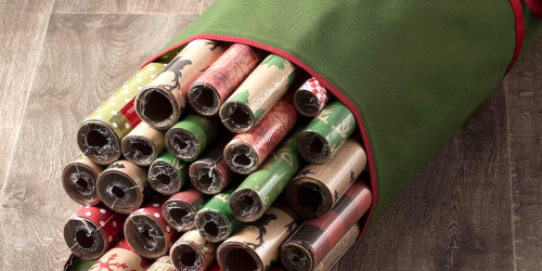 Wrapping Paper Storage Bag Just $6.99 Shipped for Amazon Prime Members | Holds 25 Rolls!