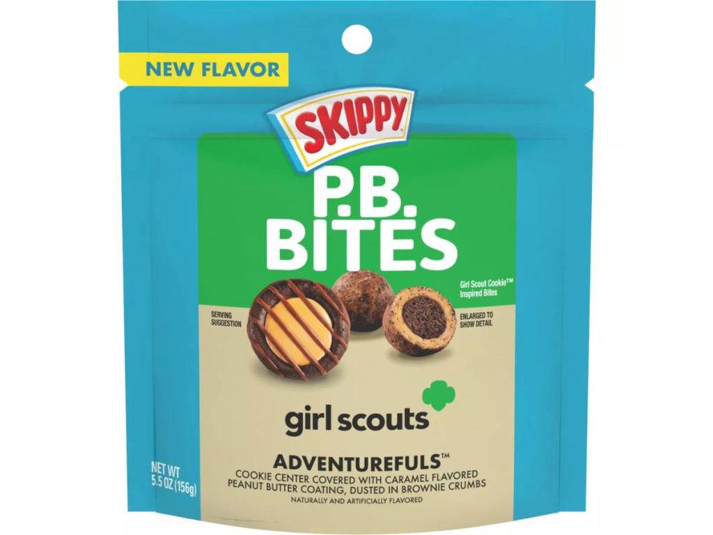 bag of SKIPPY P.B. Bites Girl Scouts Adventurefuls