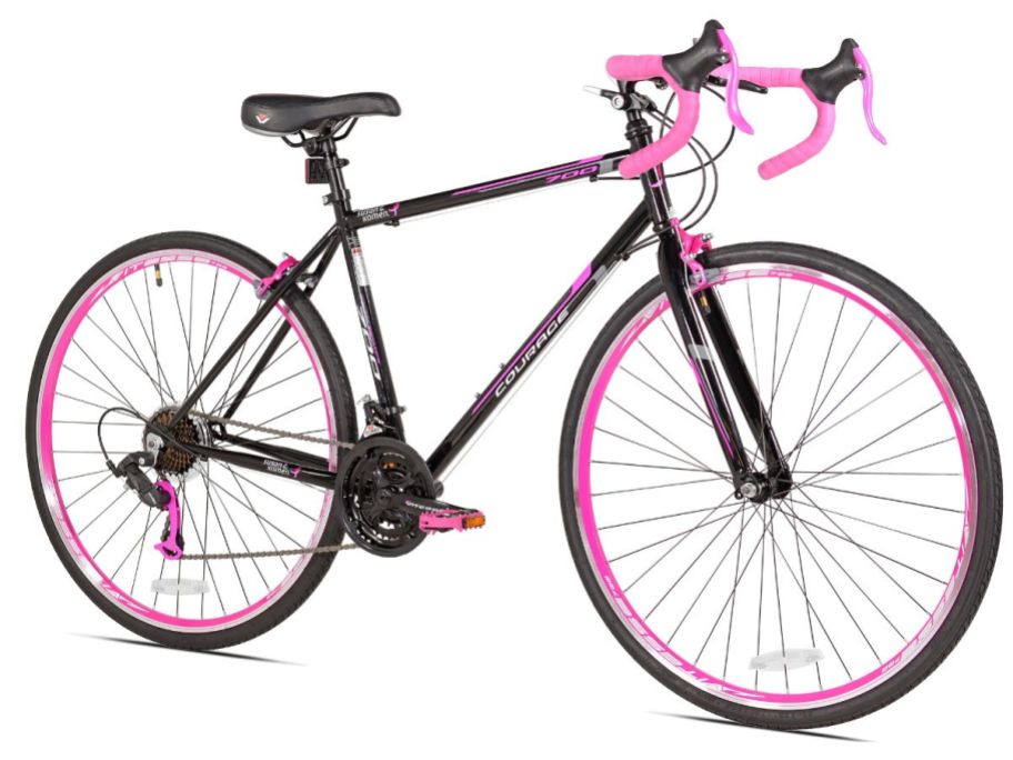 pink and black women's bike