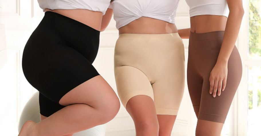 New INNERSY Womens Ultra Soft Seamless Slip Shorts High Waisted 3