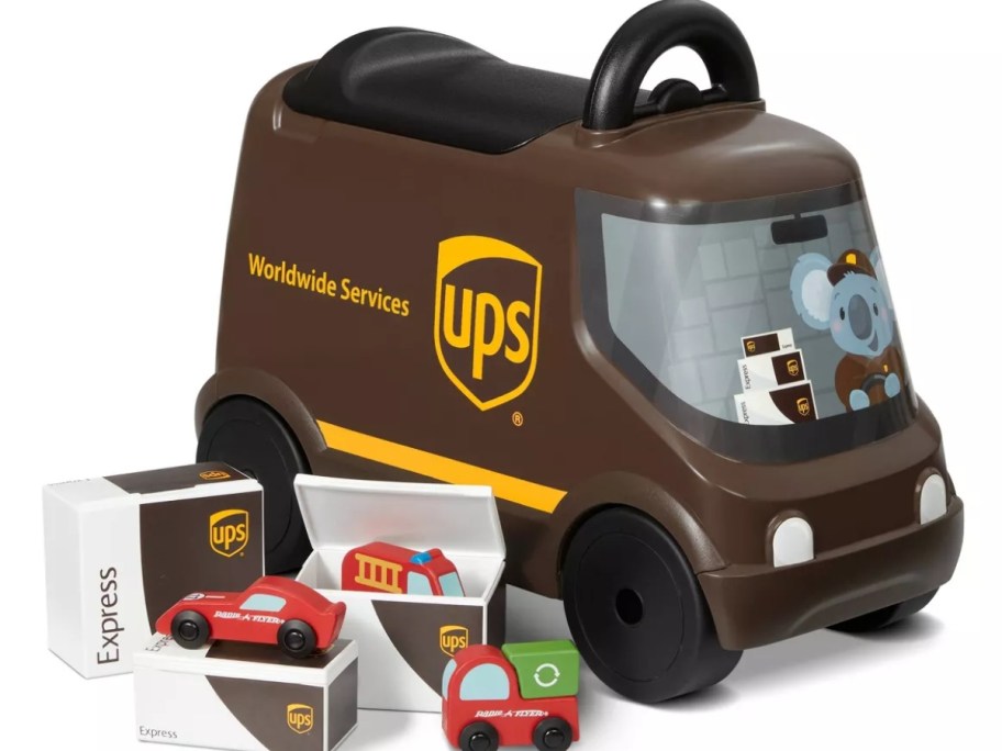 kid's ride-on IPS delivery truck with play packages