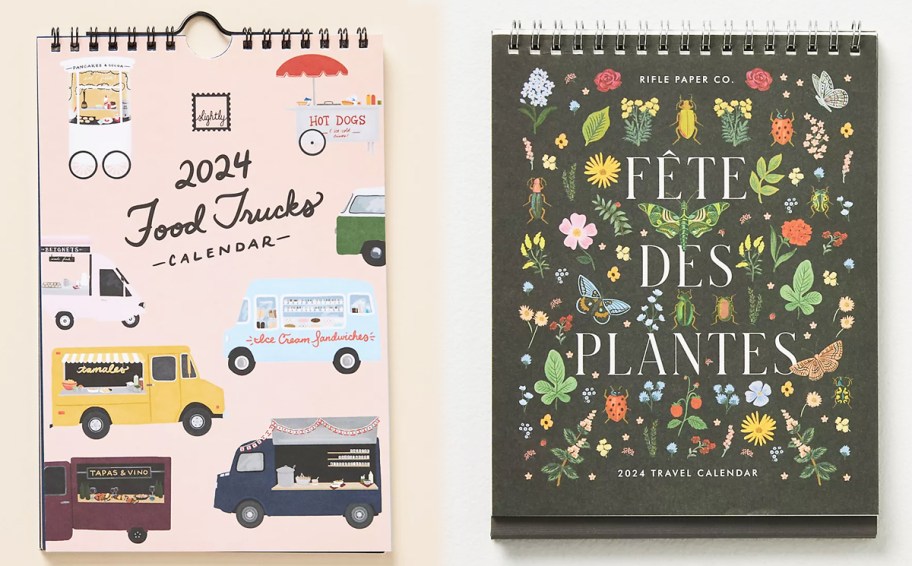 food truck and plant themed calendars