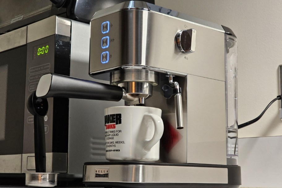 Bella Pro Series Slim Espresso Machine in Stainless Steel