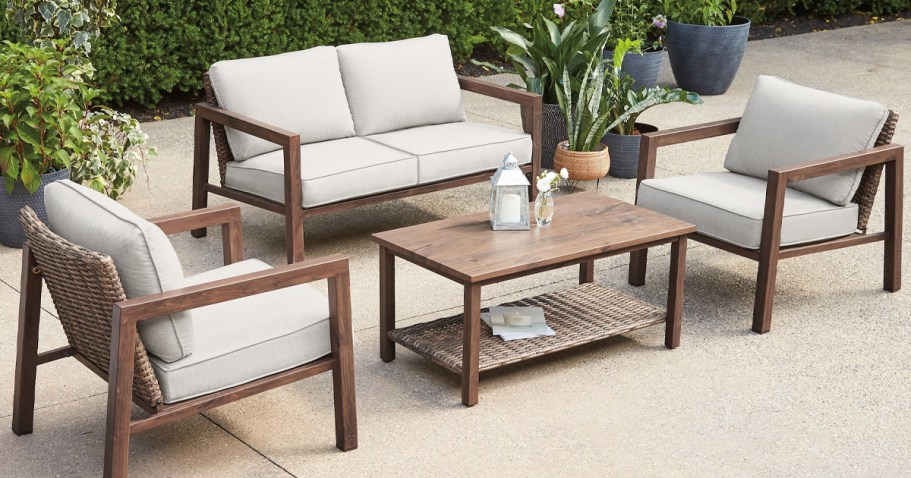 Up to 50% Off Walmart Patio Furniture | 4-Piece Wicker Set Only $398 Shipped (Reg. $698)