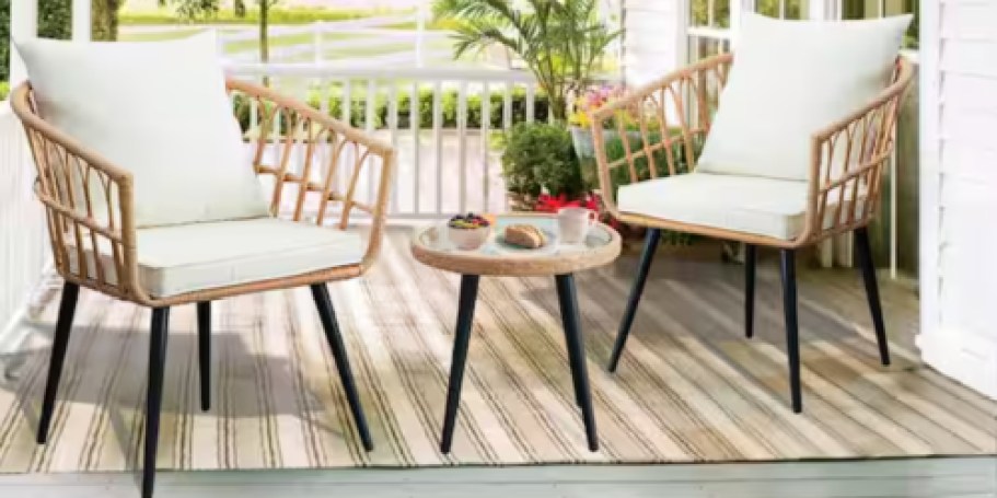 3-Piece Wicker Patio Conversation Set Just $126.88 Shipped