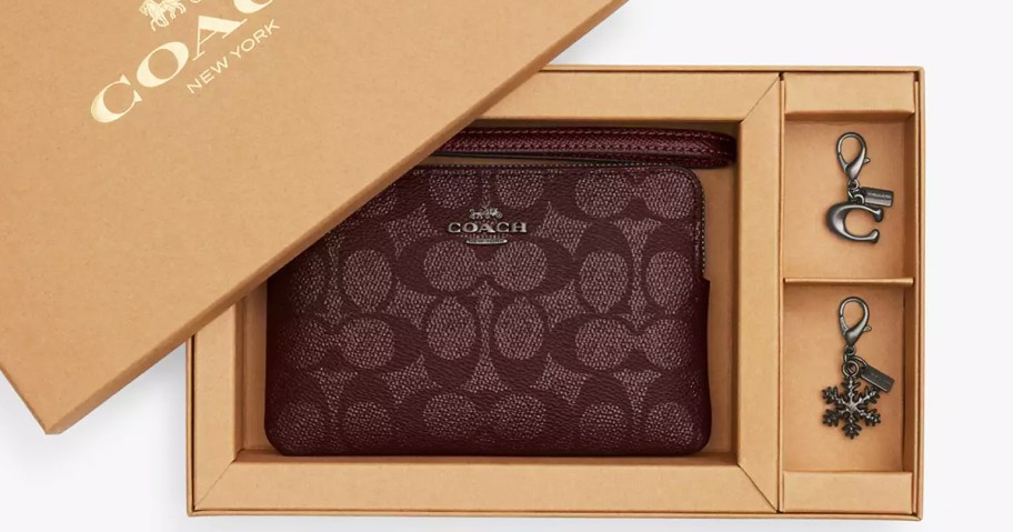 boxed coach wristlet