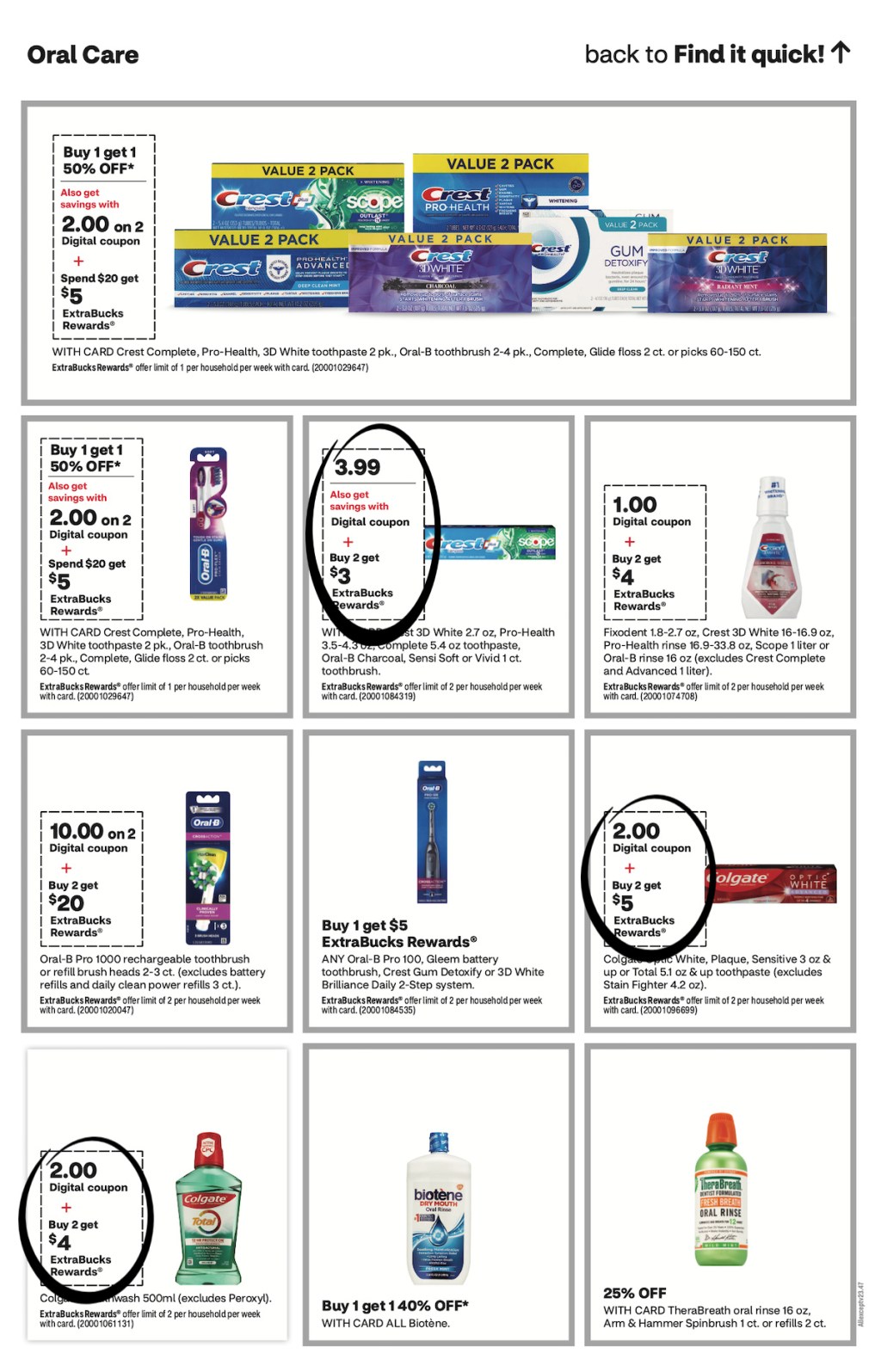 page from cvs ad