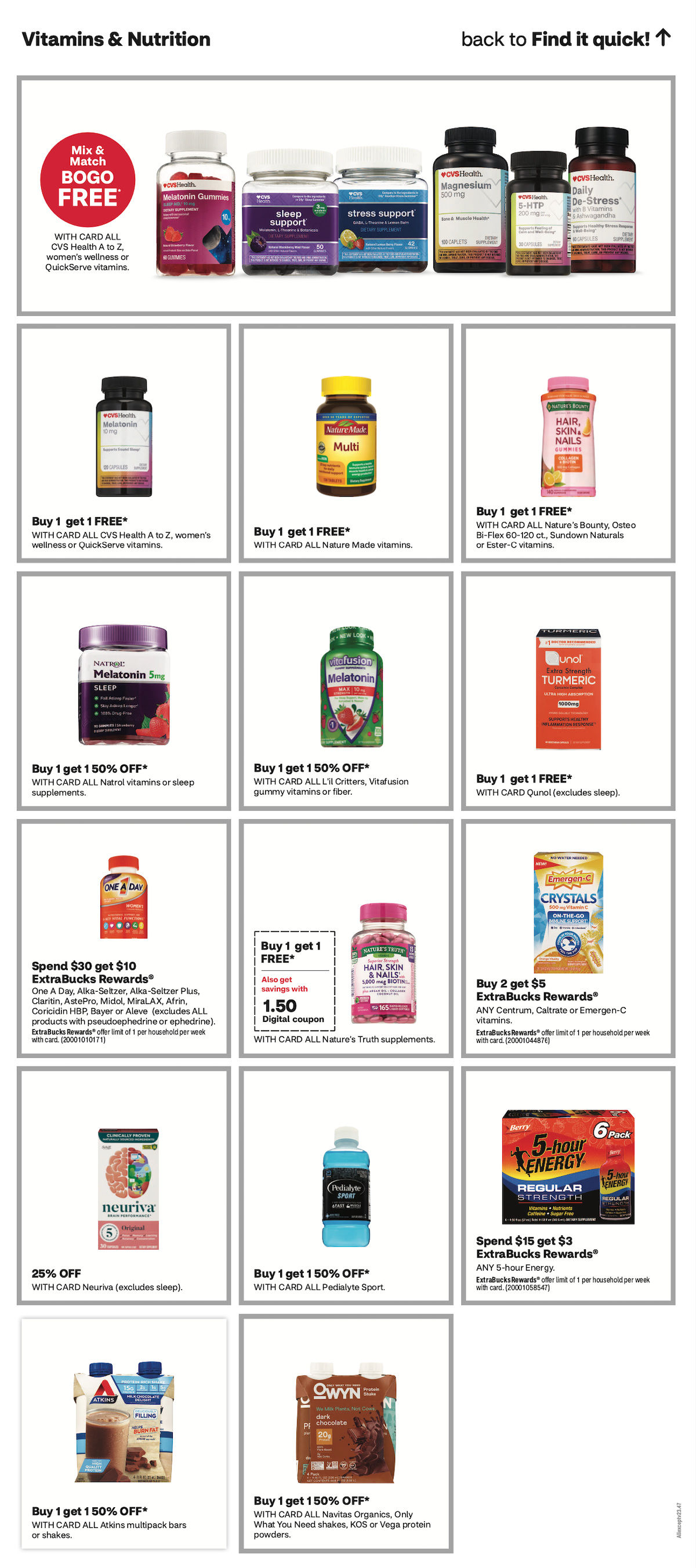 page from cvs ad