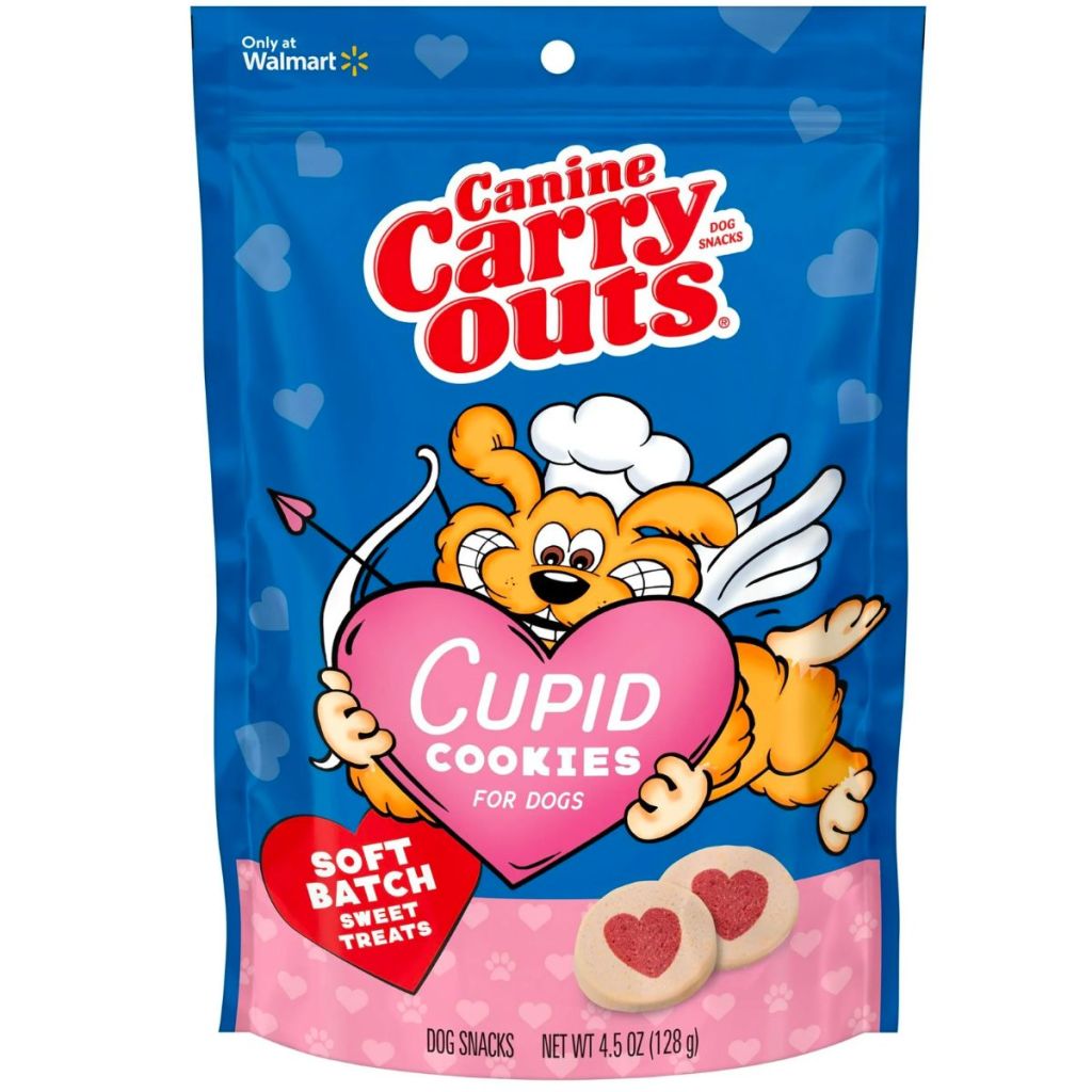 Canine Carry Outs Cupid Cookies Valentine Dog Treats bag stock image