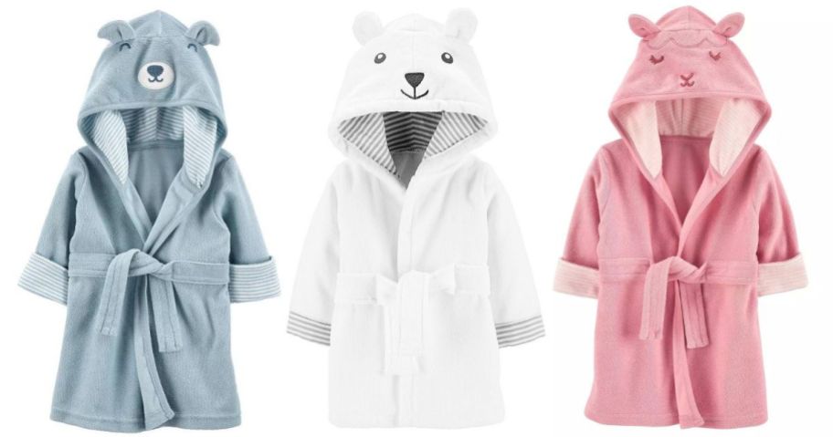 3 Carter's Hooded Terry Robes