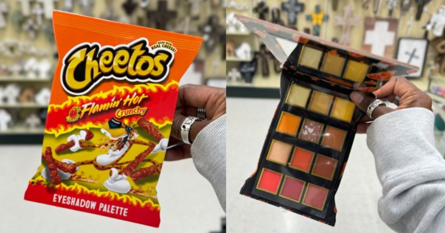 A Cheetos package Eyeshadow Kit
