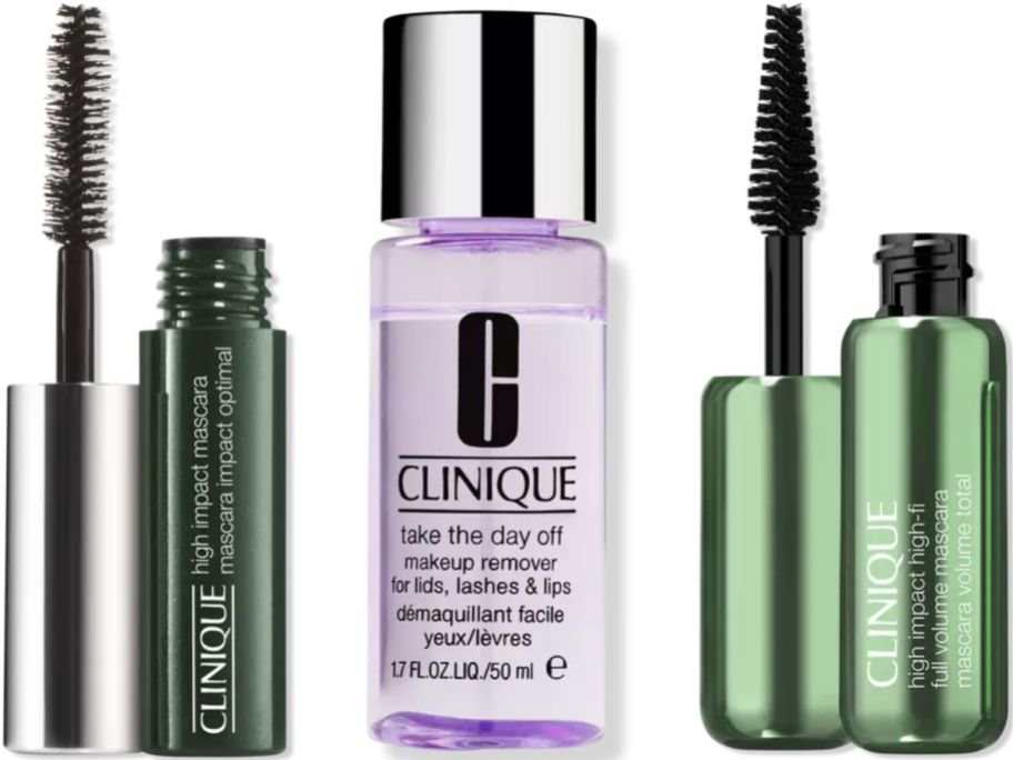 Clinique Mini Mascaras and Makeup remover