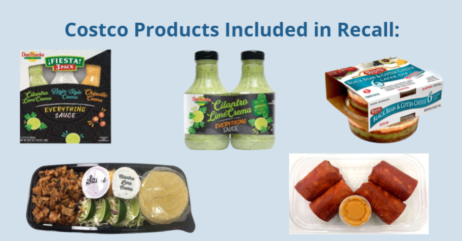 Costco Items included in the 2024 Cotija Cheese recall