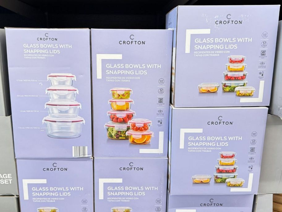 Crofton Glass Bowls with Snapping Lids sets in Aldi