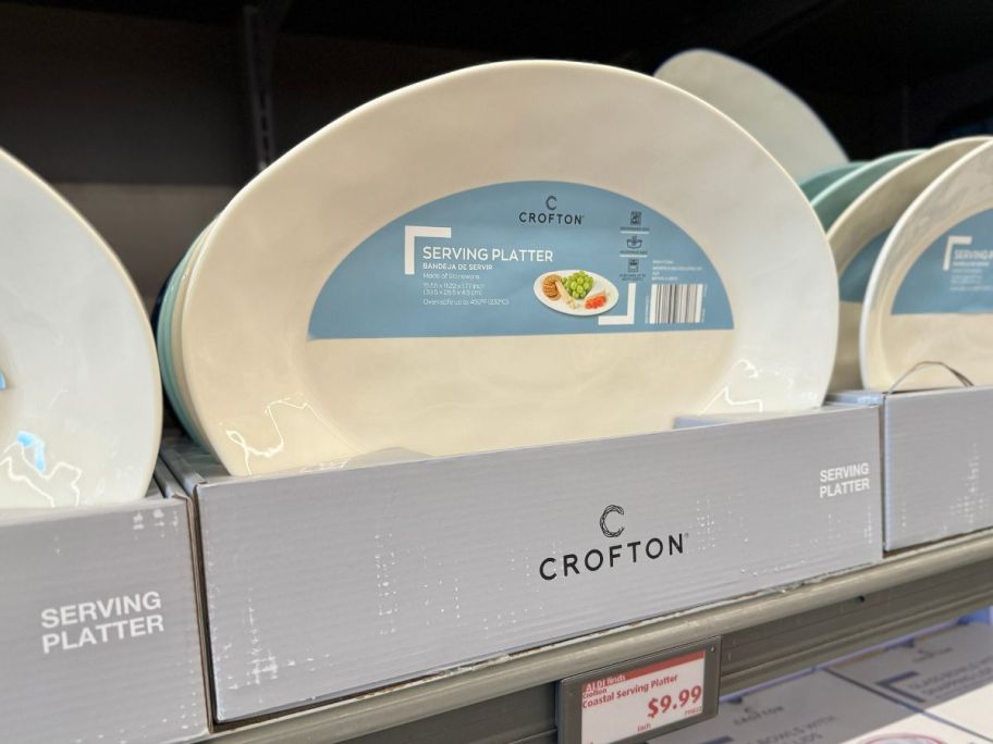 A white, ceramic Crofton Serving Platter