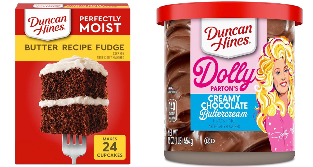 Duncan Hines cake mix and frosting