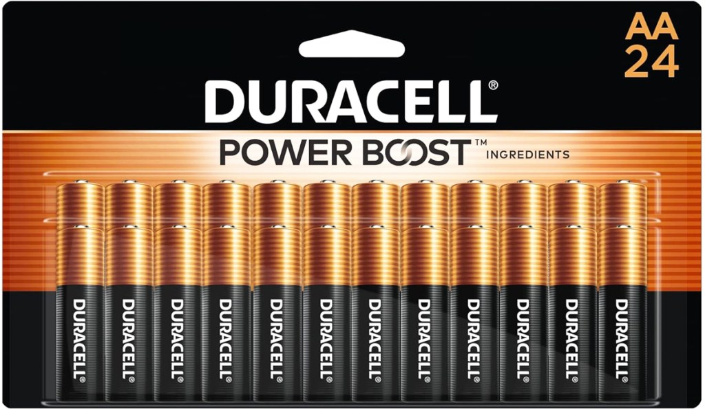black and gold pack of Duracell Coppertop AA Batteries