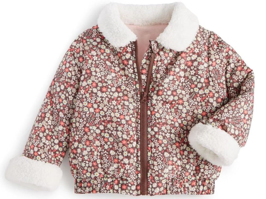 First Impressions Baby Girls Floral Bomber Jacket