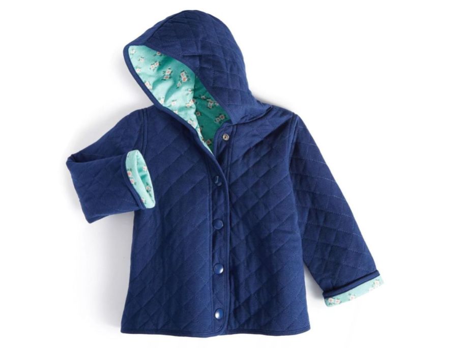 First Impressions Baby Girls Reversible Jacket in blue