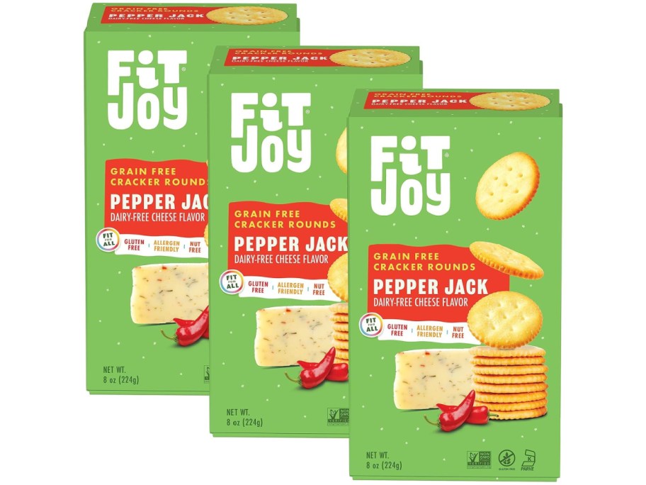 FitJoy Grain Free Crackers 3 Pack - Pepper Jack