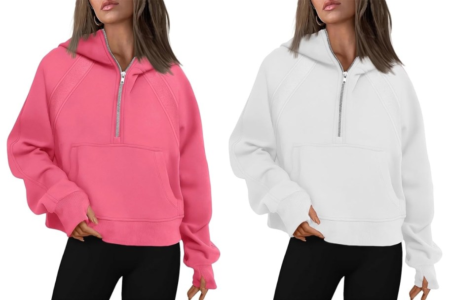 Gentlewarm Women's Cropped Quarter Zip Pullover Hoodie